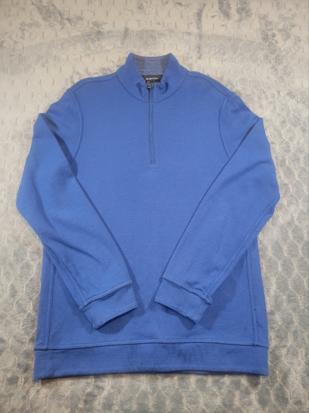 Bugatchi Men's Royal Blue Half-Zip Pullover Sweater